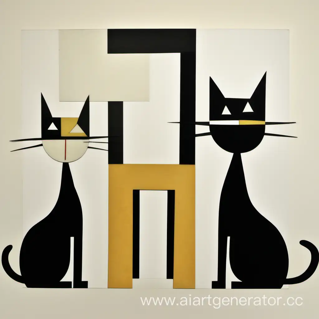 Abstract-Cat-Suprematism-Artwork