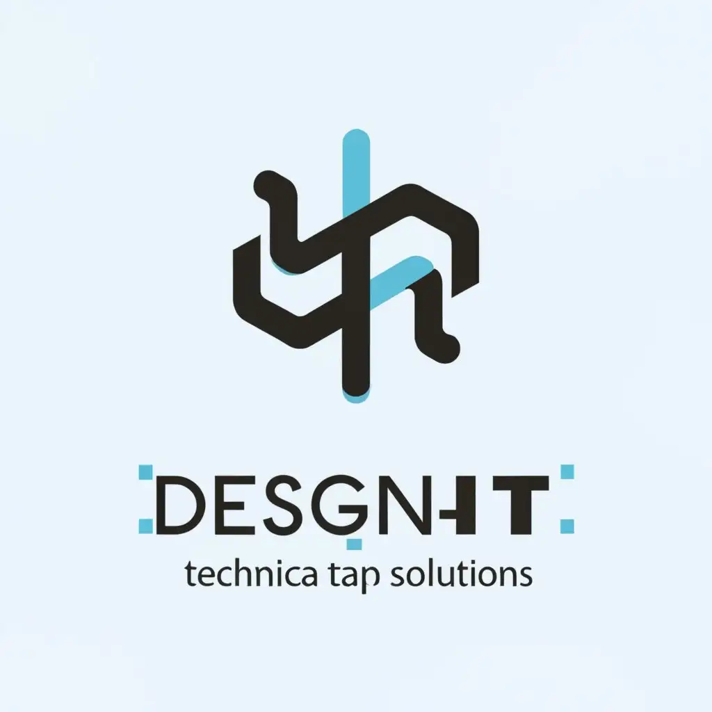 a logo design,with the text "DESIGN-IT", main symbol:Technical solutions,Moderate,be used in Technology industry,clear background