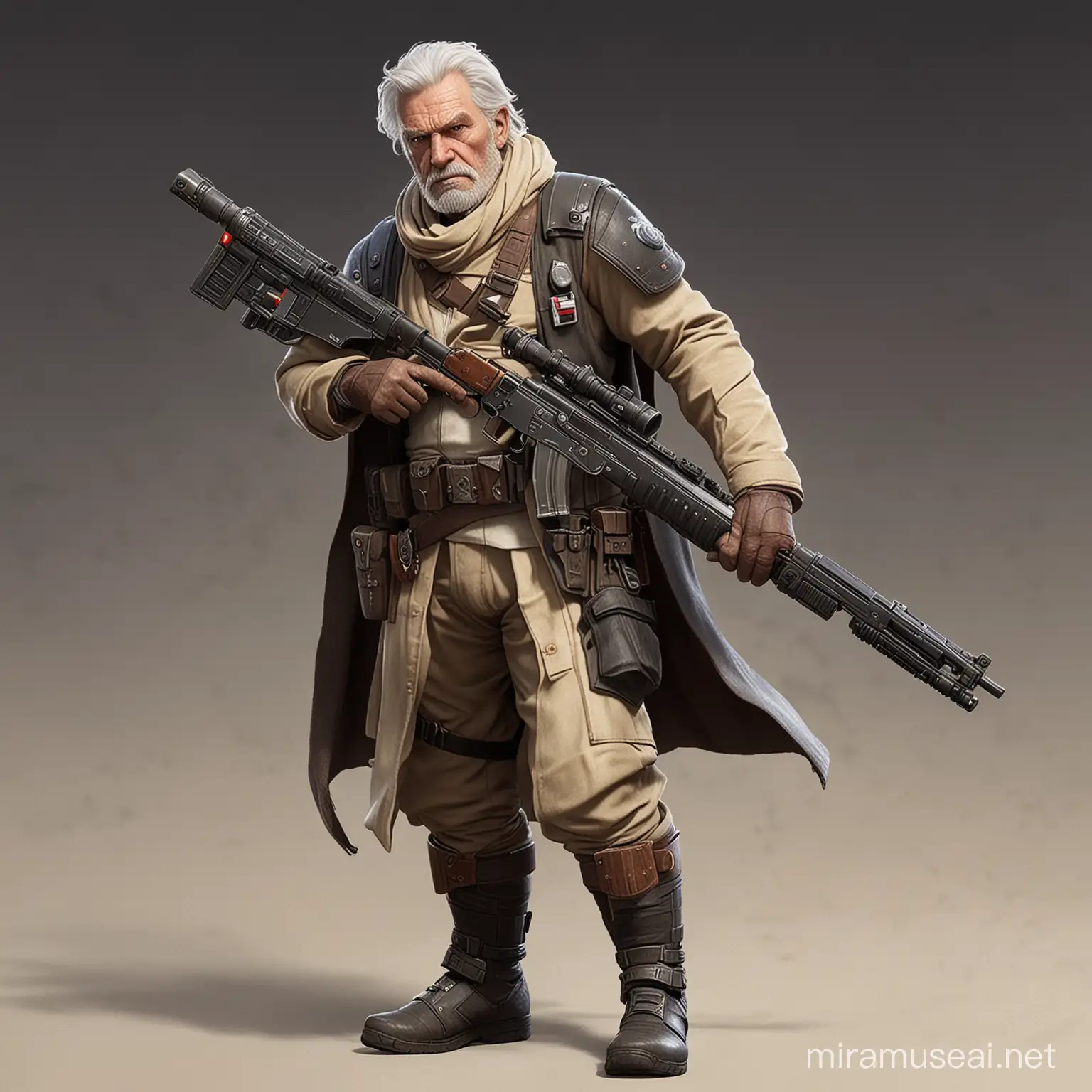 Grizzled Star Wars Mercenary with a Rebel Spirit