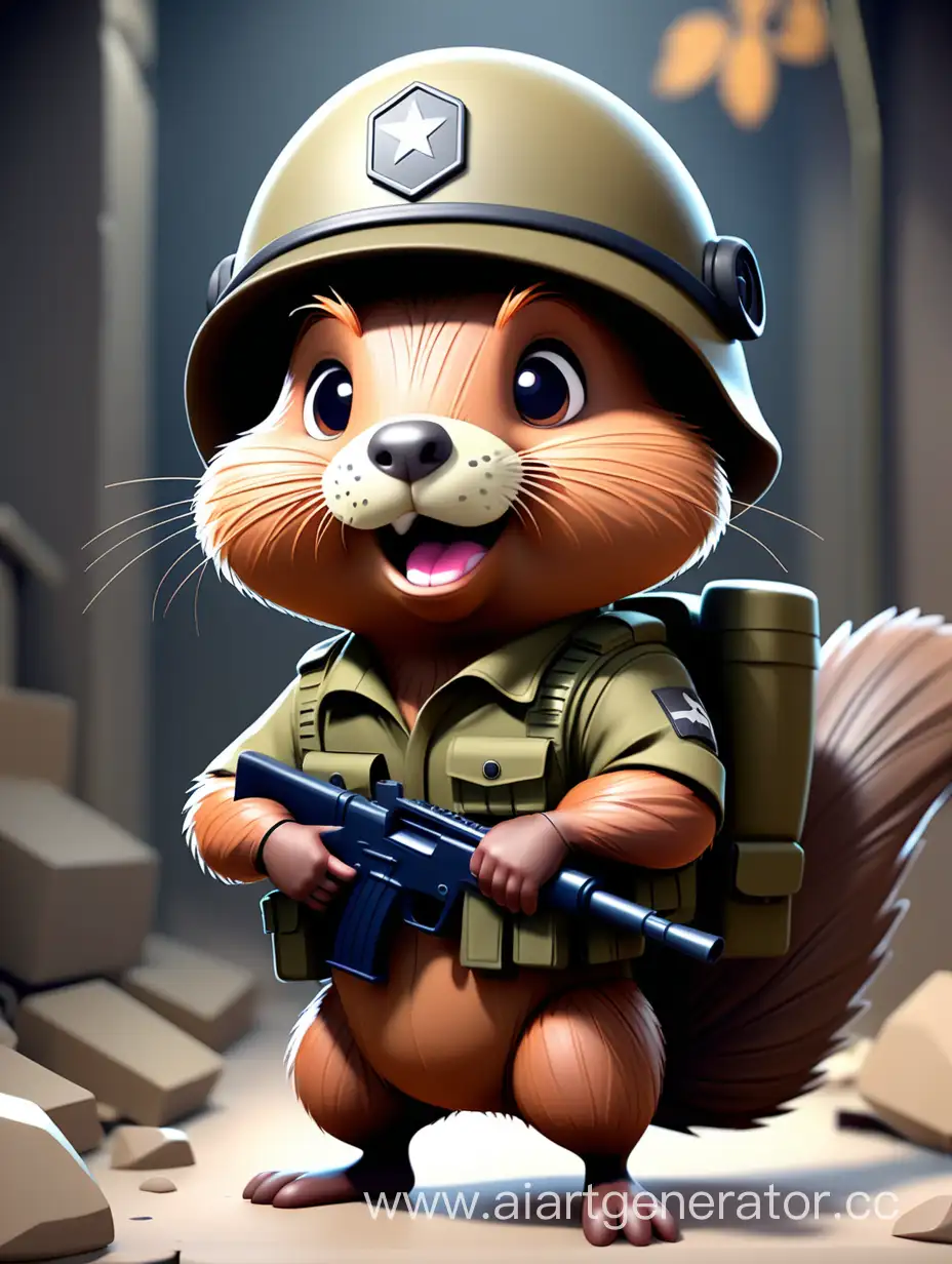 Cute-Beaver-in-CSGO-Special-Forces-Uniform