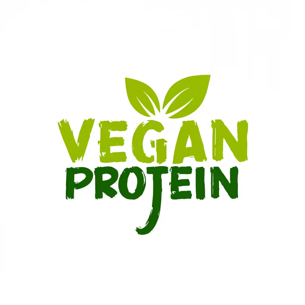 a logo design,with the text "Vegan Protein", main symbol:leaf,Moderate,clear background