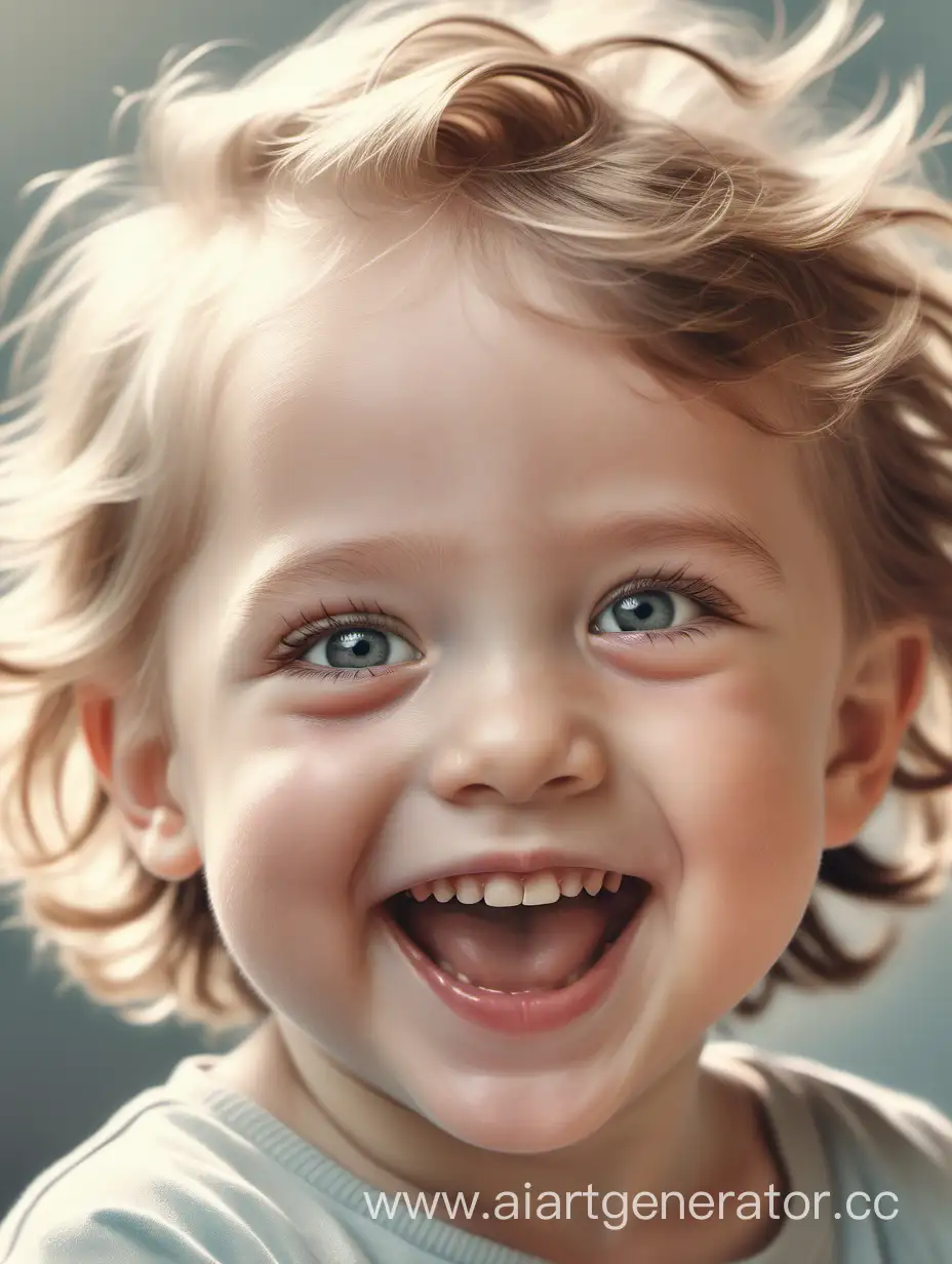 фотография счастливого ребенка, пастельные тона, ультрареализм, детализированный снимок, высокая фотореалистичность, 8К
