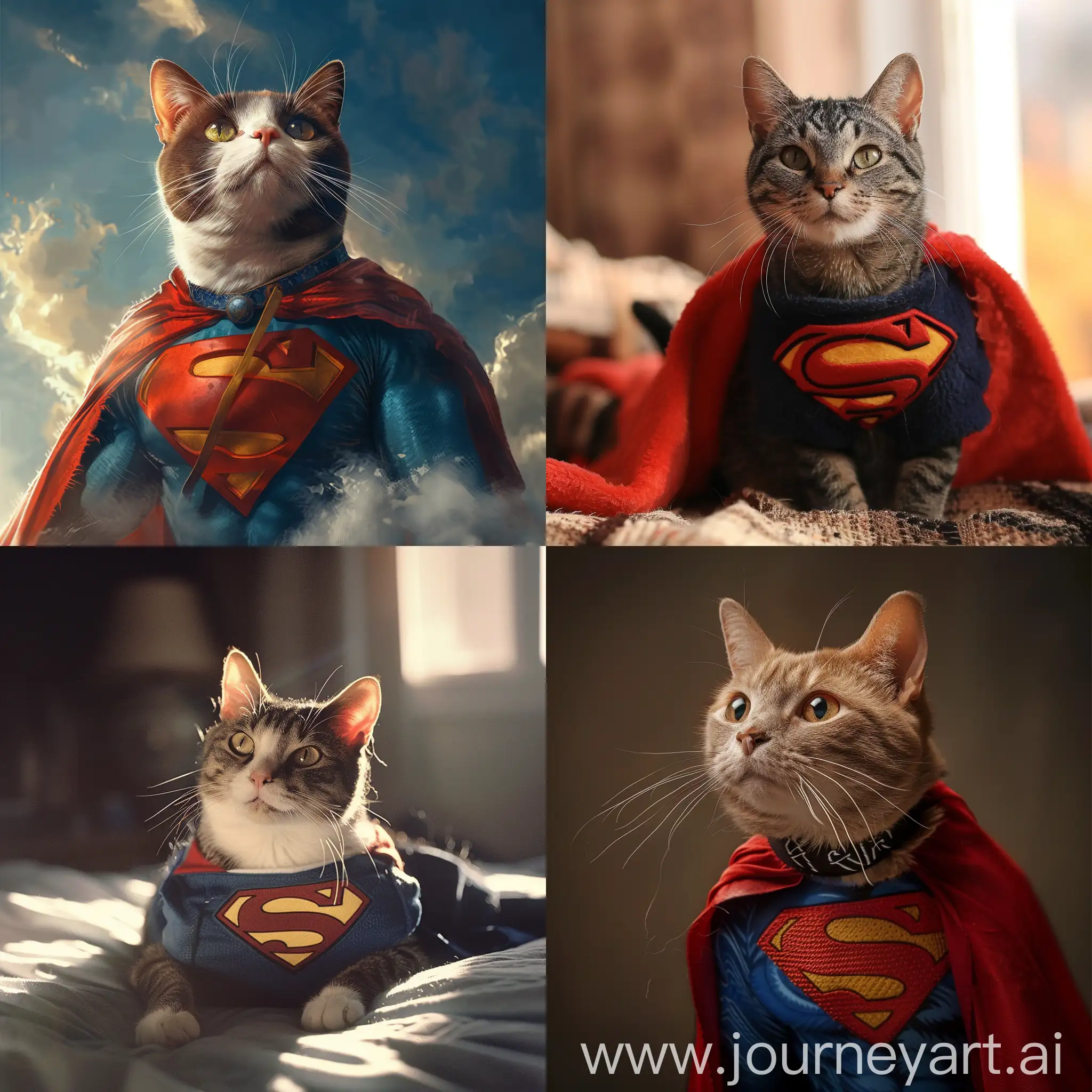 Superman-Cat-Flying-in-Cosmic-Adventure