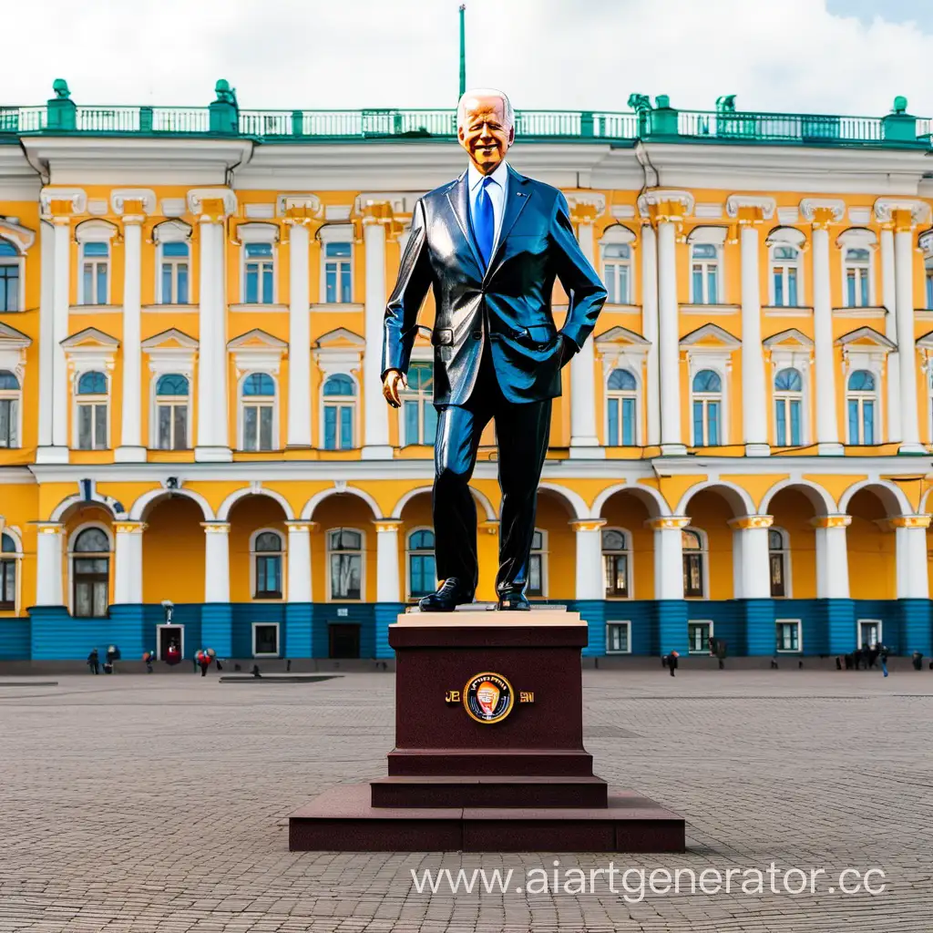 Statue-of-Joe-Biden-on-Palace-Square-in-Saint-Petersburg