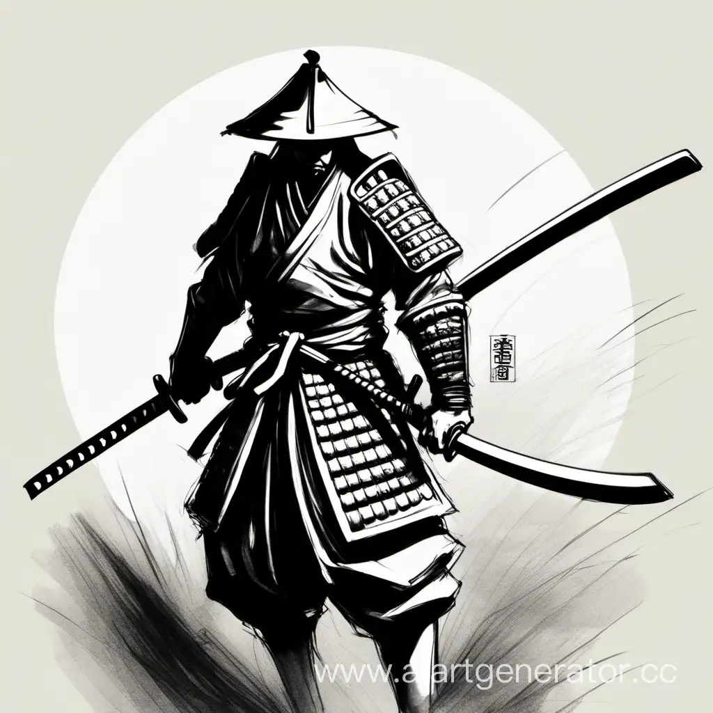 Samurai-Sketch-Traditional-Warrior-Drawing-in-Action