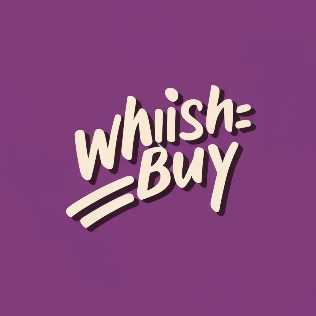 logo, purple, with the text "WHiSH-BUY", typography