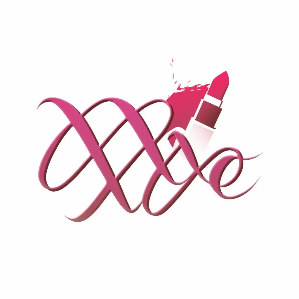 LOGO-Design-For-XOXO-Beauty-Spa-Elegant-Pink-Lipstick-Symbol-on-Clear-Background