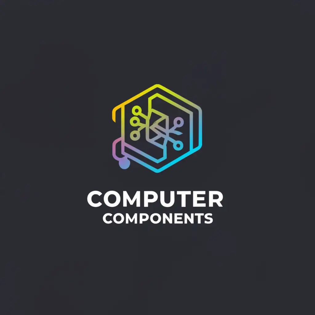 a logo design,with the text "computer components", main symbol:a futuristic graphics card,Moderate,be used in Technology industry,clear background