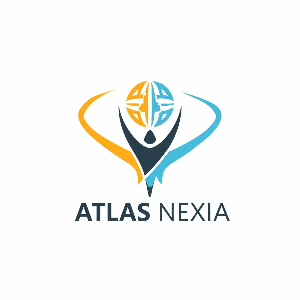 a logo design,with the text "Atlas Nexia", main symbol:Atlas and Nexus, financial advisory,Moderate,be used in Finance industry,clear background