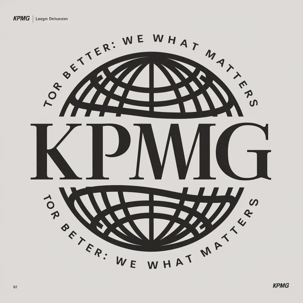  To create a compelling and impactful logo that embodies the rich history, global presence, and diverse service offerings of KPMG while encapsulating the essence of the slogan "For Better: We do what matters.