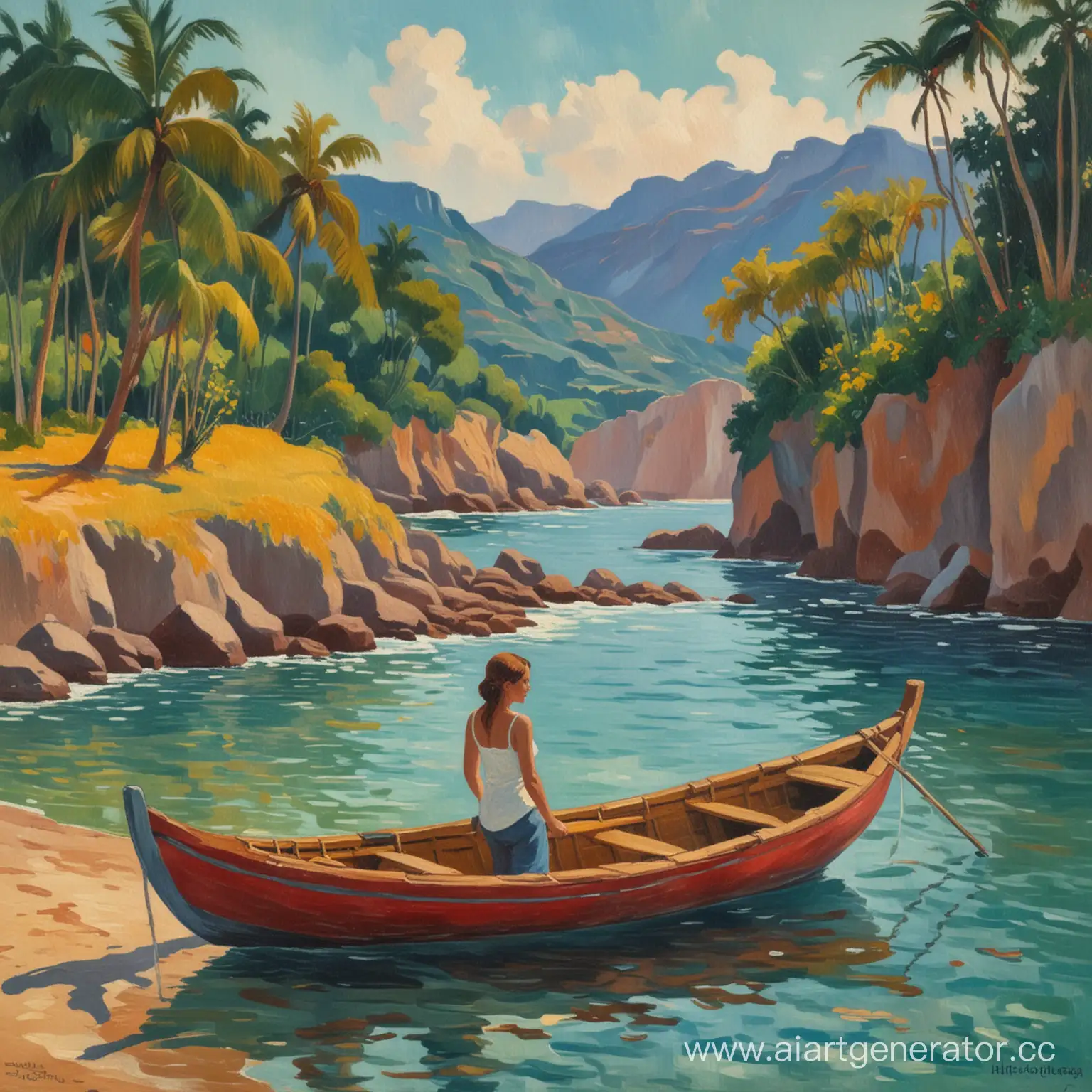 Tropical-Paradise-PostImpressionist-Tribute-by-Paul-Gauguin