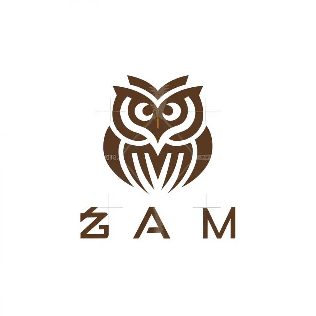 a logo design,with the text "ЗАМ", main symbol:owl,Moderate,be used in Education industry,clear background