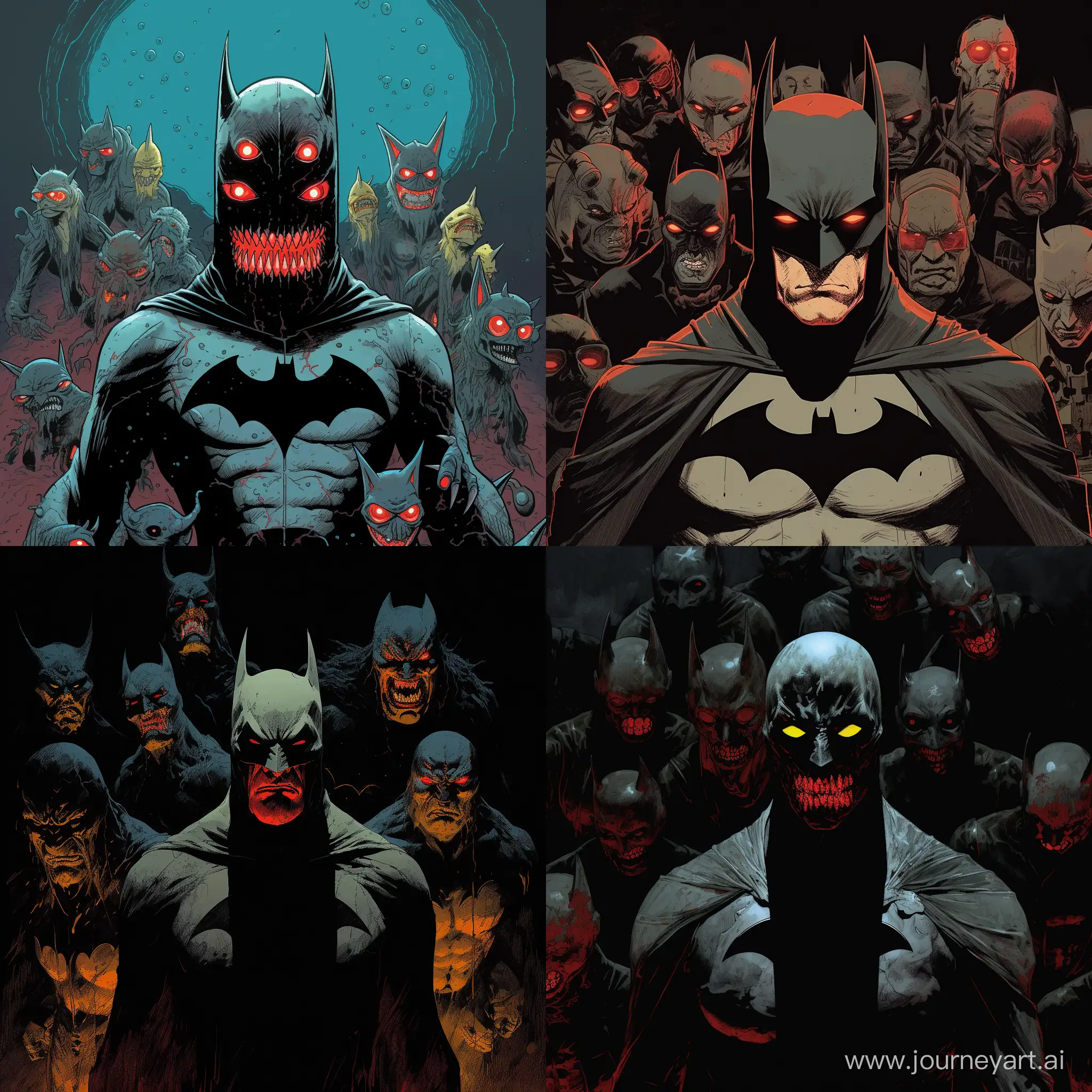 Mike-Mignola-Batman-Comic-Cover-with-FishFace-Expressions