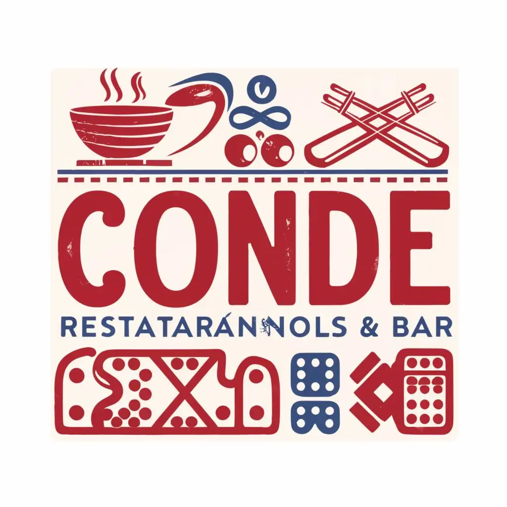 LOGO-Design-For-Conde-Restaurant-Bar-Spanish-Flair-with-Pool-Table-and-Domino-Theme