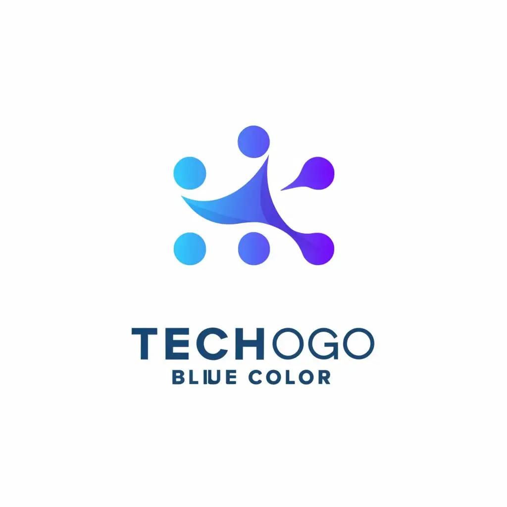 a logo design,with the text "tech logo blue color", main symbol:icon,Minimalistic,clear background