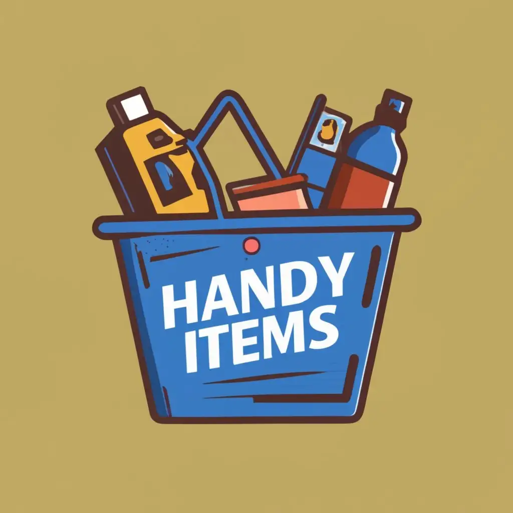 logo, shopping, with the text "Handy Items", typography, be used in Retail industry