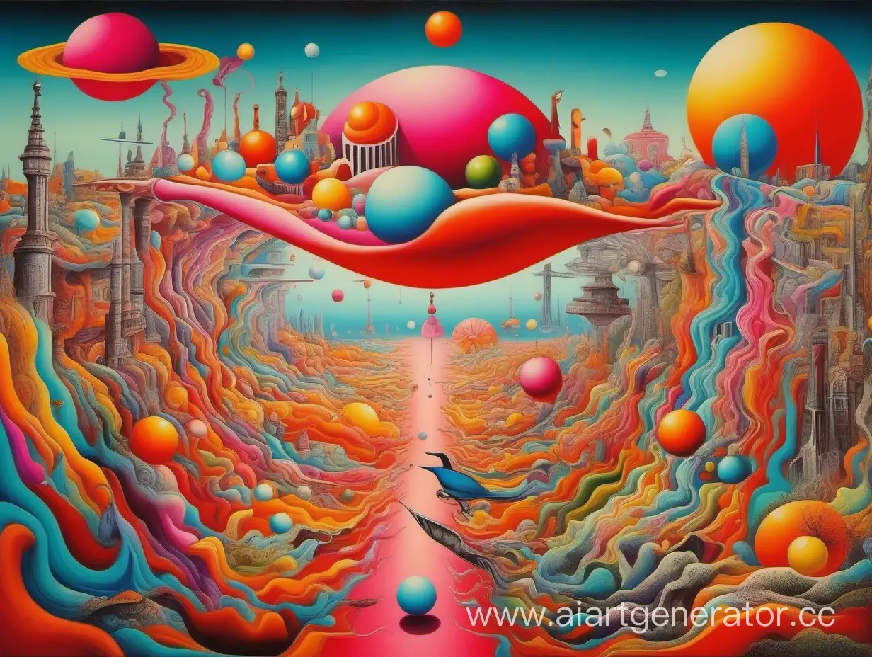 Surrealism in bright colours
