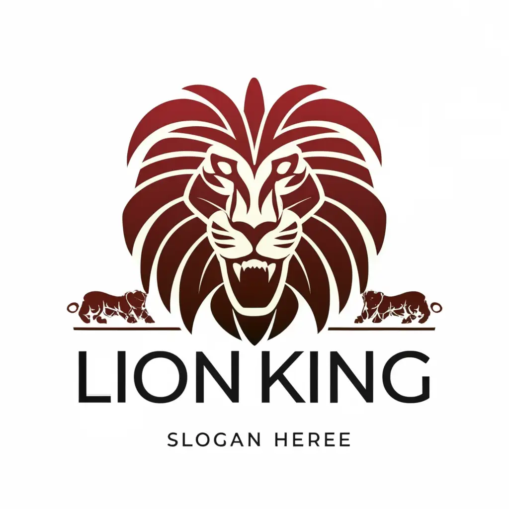 LOGO-Design-For-Roar-King-Lion-Majestic-Lion-Silhouette-in-Golden-Sunset-Background