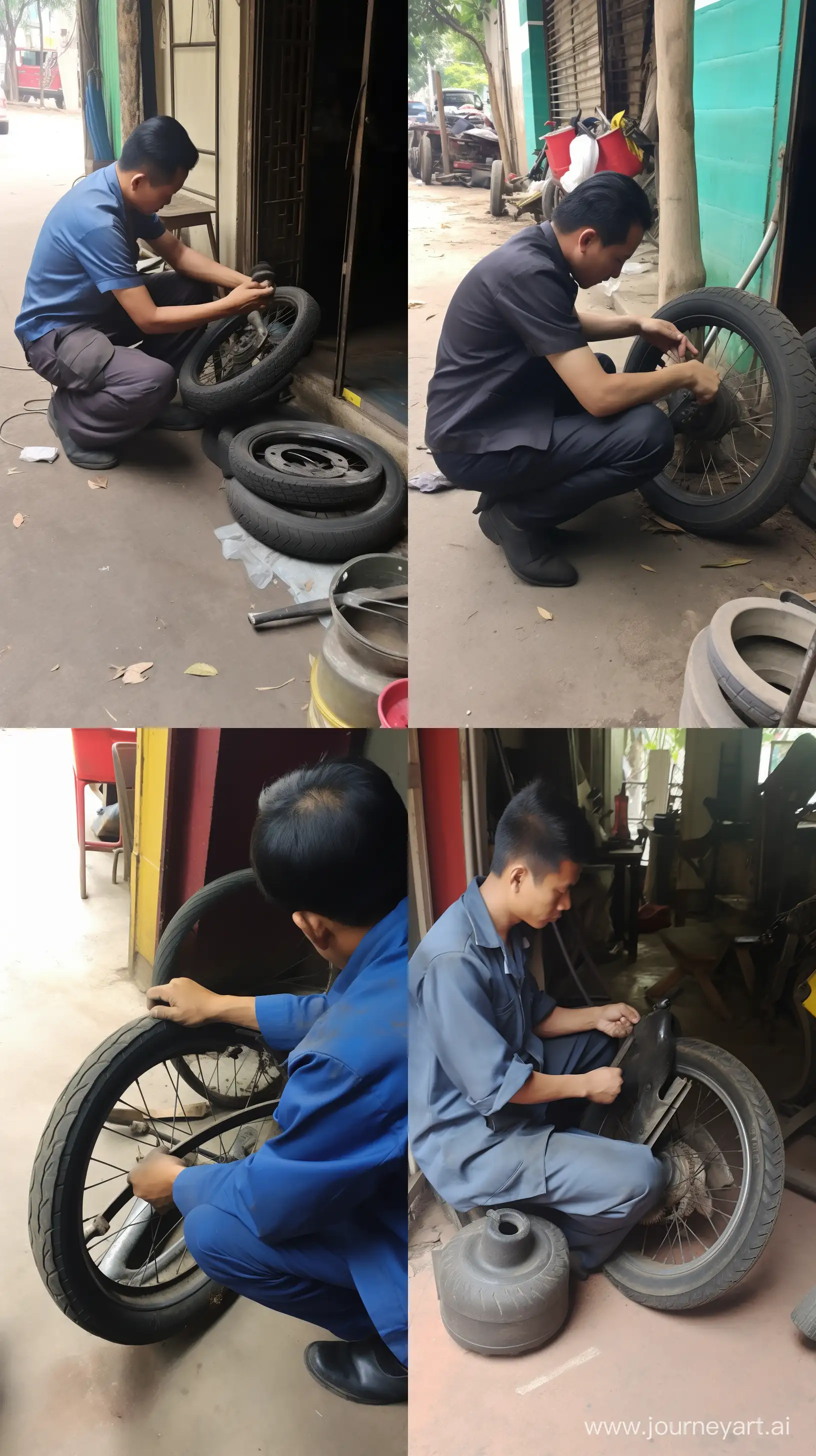 Hanoi-Motorbike-Repair-Shop-Offers-Expert-Assistance-for-Flat-Tire-Repairs