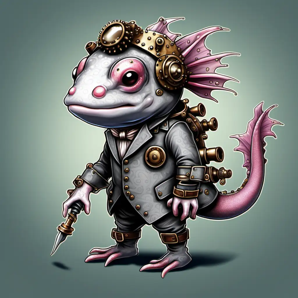 Steam Punk Axolotl for Board Game