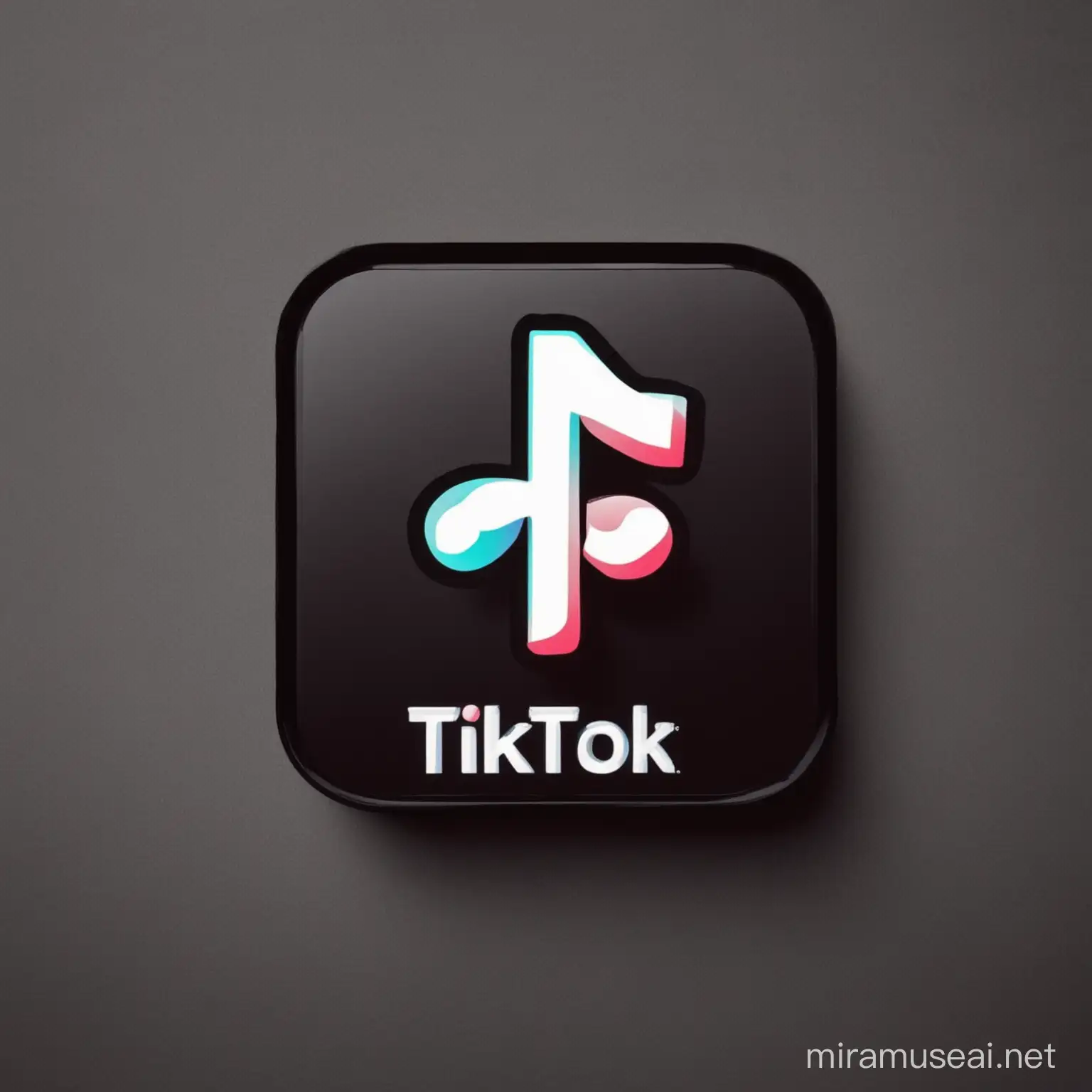 2024 TikTok Logo with Futuristic Design and Vibrant Colors