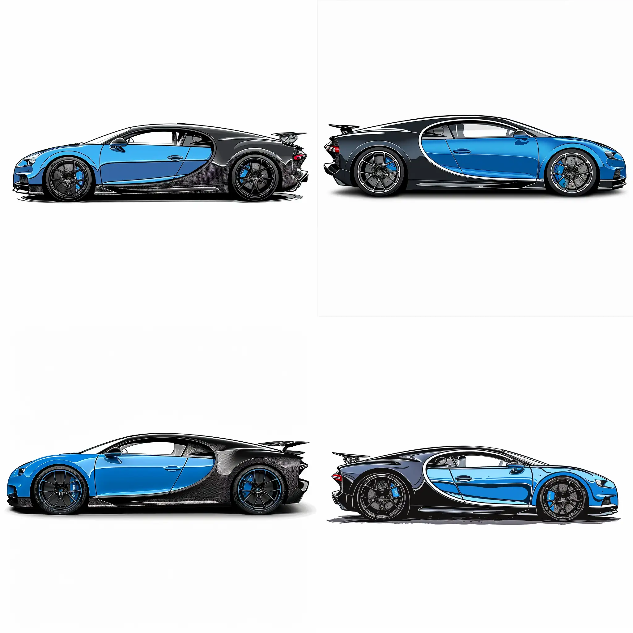 Sleek-Blue-Black-Bugatti-Chiron-Illustration-on-Clean-White-Background