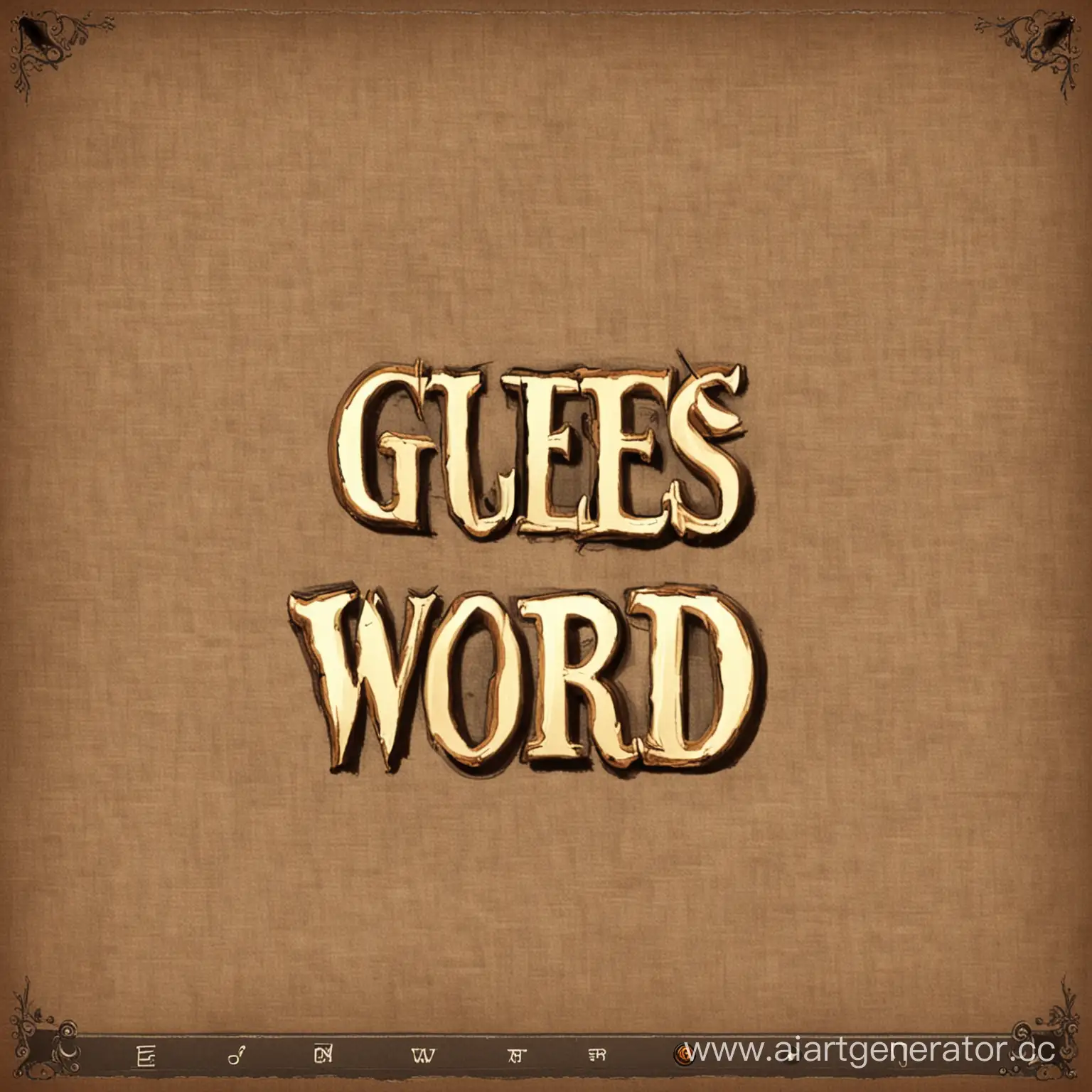 Заставка для игры угадай слово, на ней должен быть текст - "угадай слово".