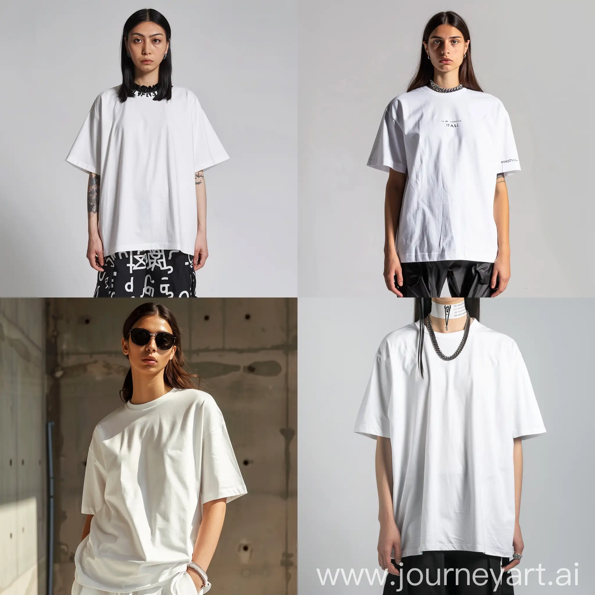 Stylish-White-ShortSleeved-TShirt-with-Letter-Design