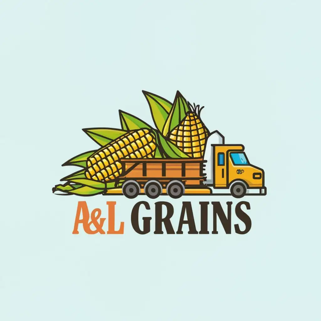 logo, CORN,CASSAVA,TRAILER, with the text "A&L GRAINS", typography, be used in Retail industry