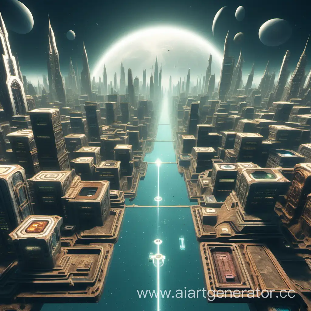 Eerie-Urban-Landscape-with-Advanced-Teleportation-Technology