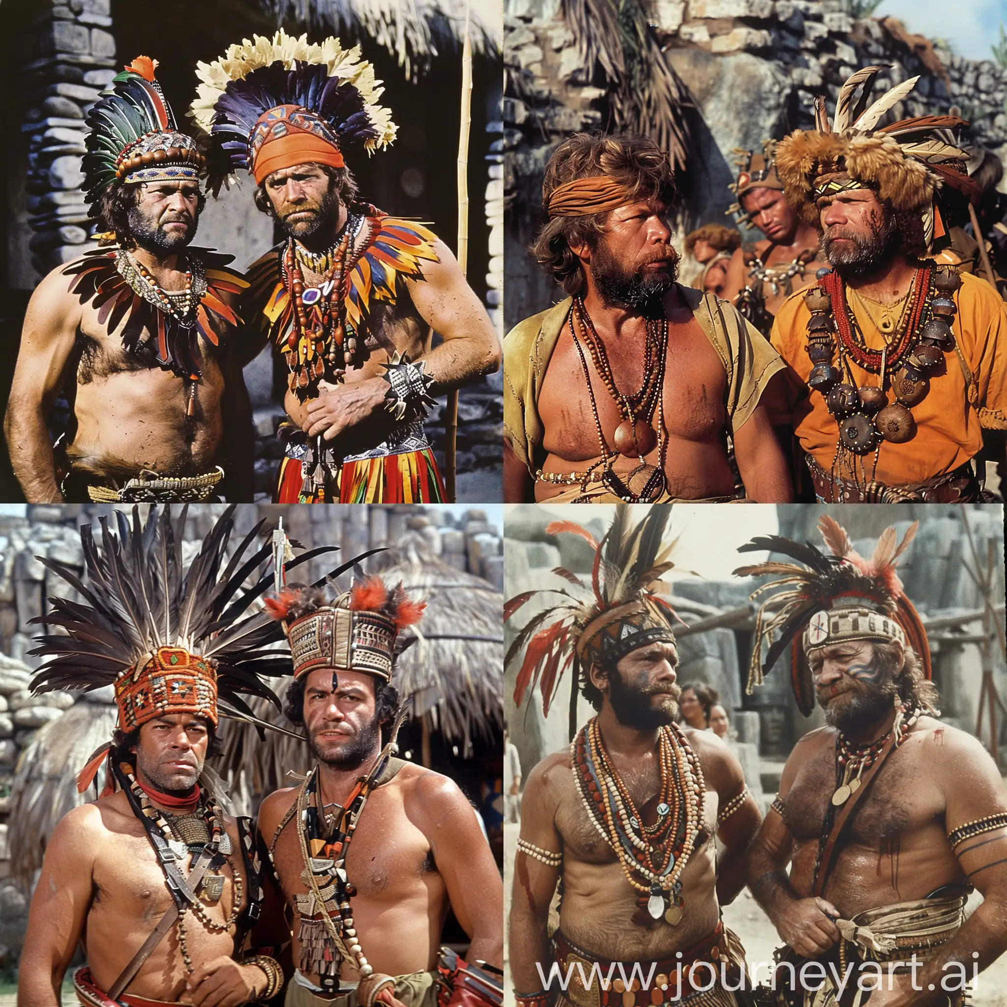 bud Spencer and Terence Hill as Aztec peasants