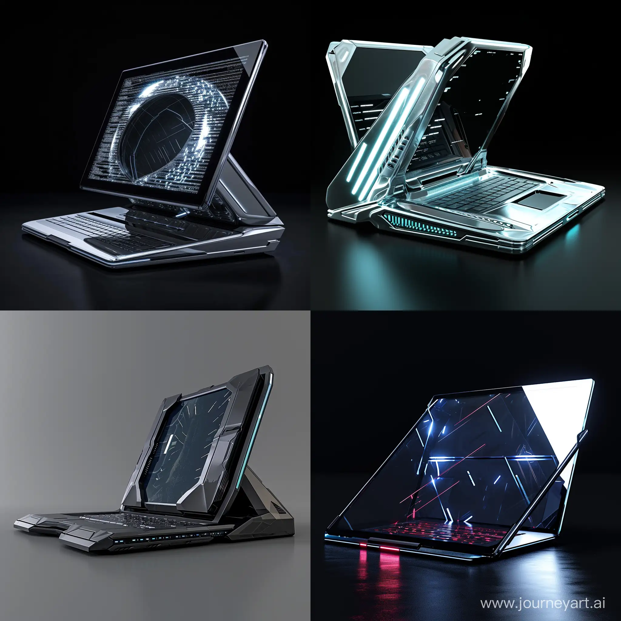 Ultra-futuristic laptop, perfect angle, for artstation, for DeviantArt, science fiction --v 6