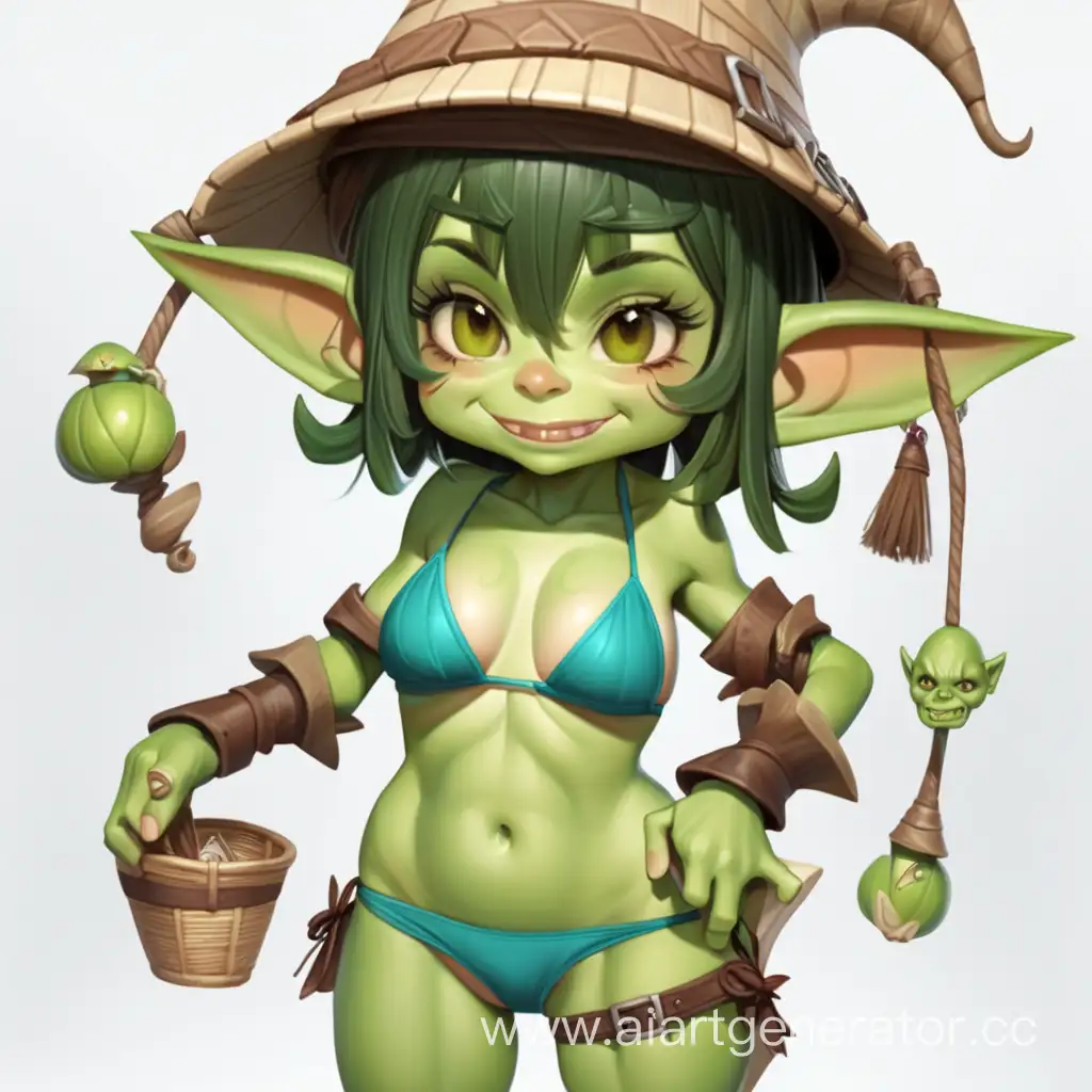 Shortstack goblin girl cute, bikini