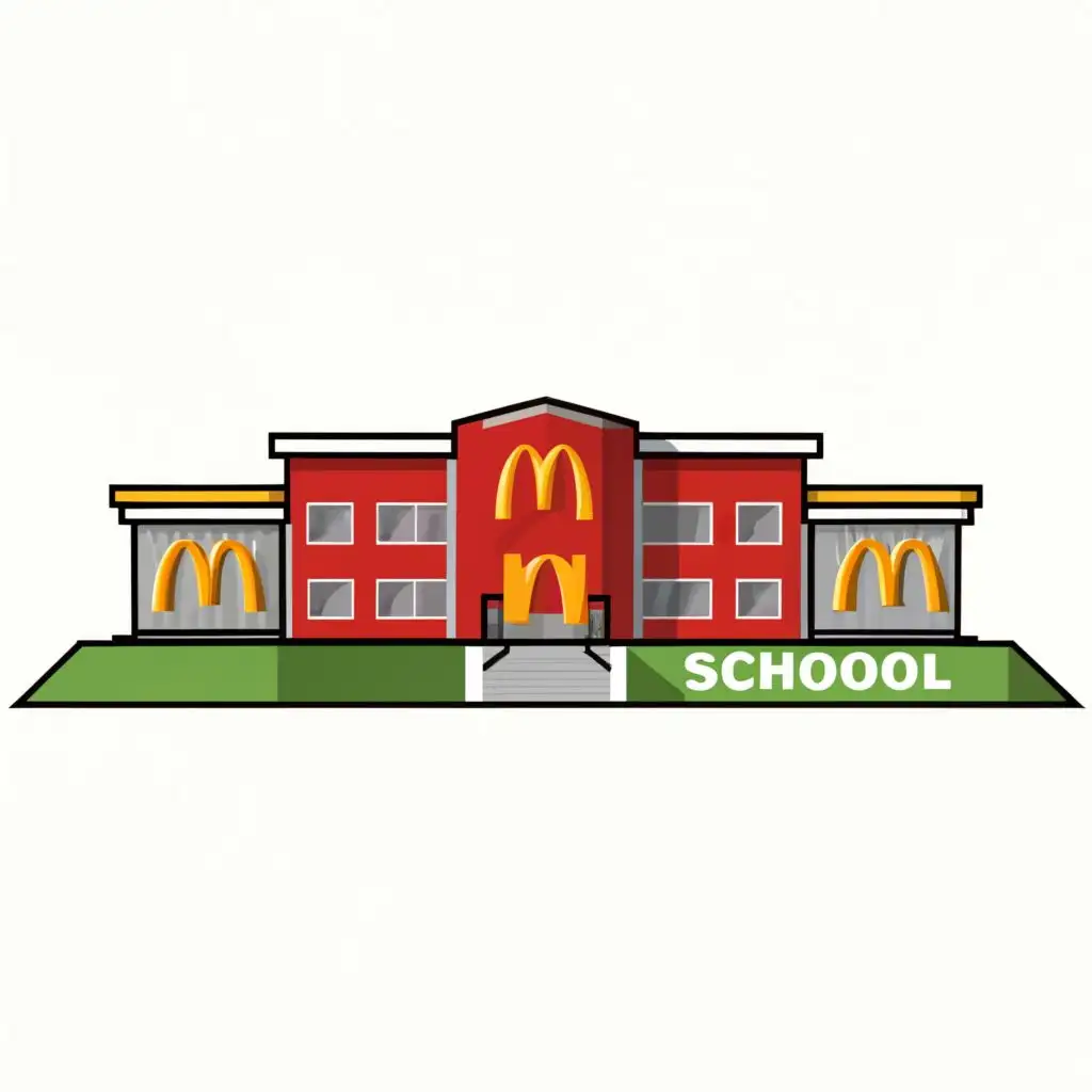 logo, campus, with the text "mcdonalds school", typography