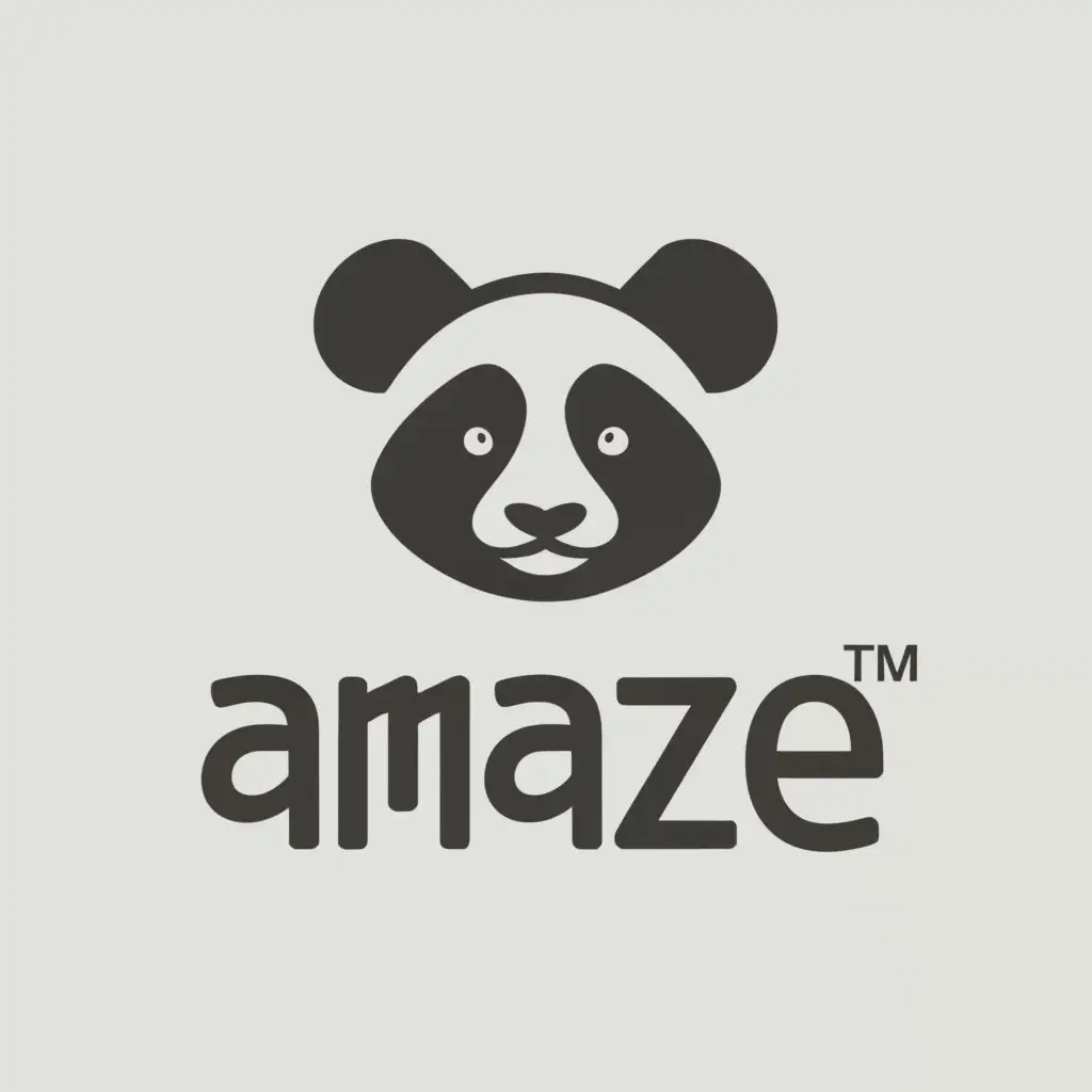 a logo design,with the text "amaze", main symbol:panda,Moderate,be used in Technology industry,clear background