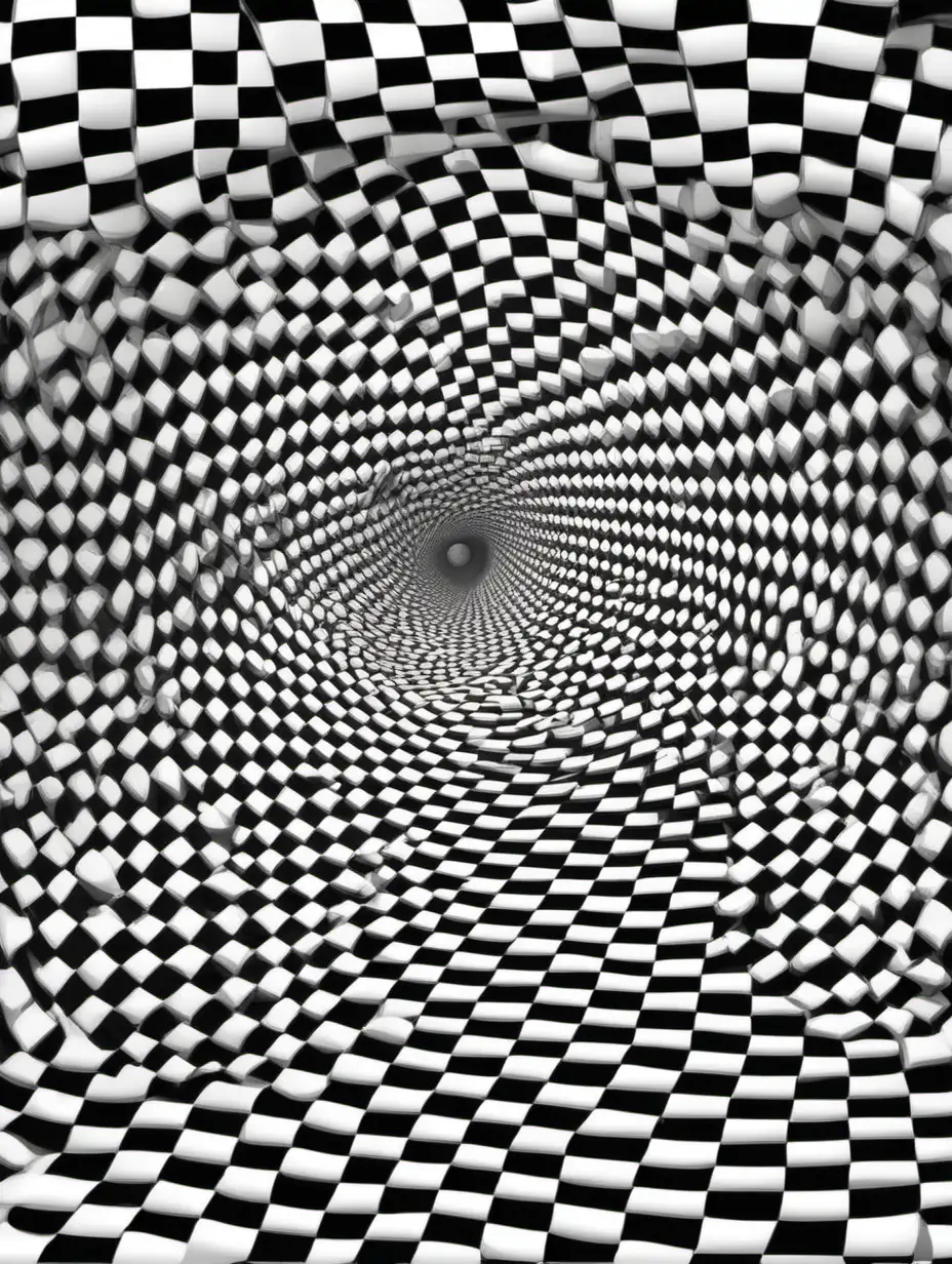 create a illustration page of a 3d hypnotic illusion
