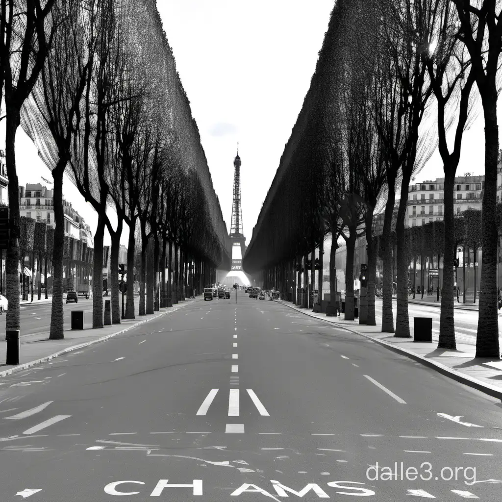 Champs Elyse empty streets
