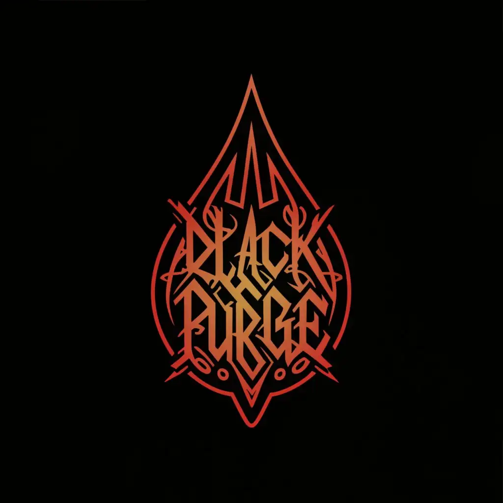 a logo design,with the text "Black purge", main symbol:Blood,complex,clear background