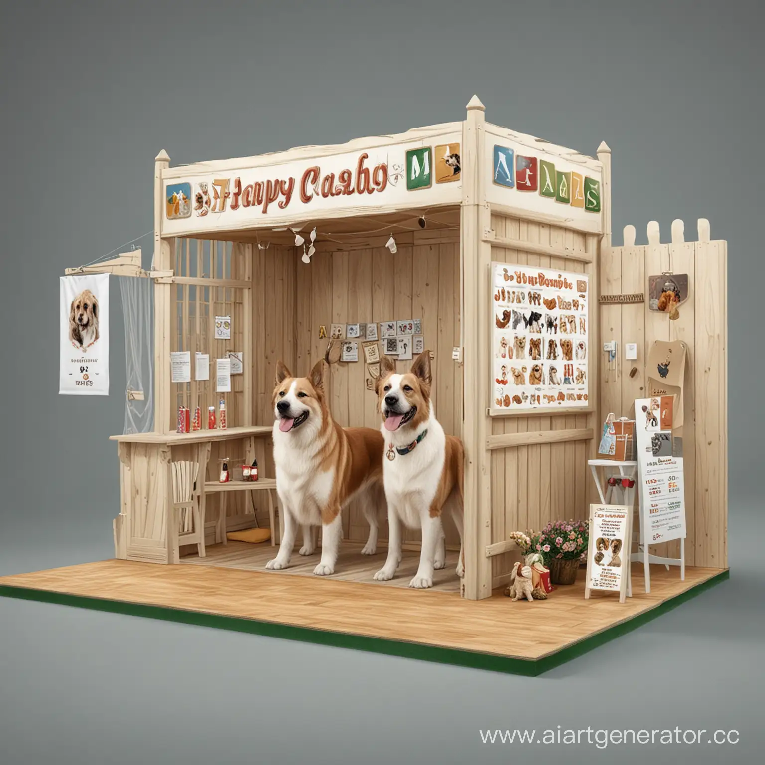 Russian-Alphabet-Dog-Show-Booth-for-Happy-Tails-Club