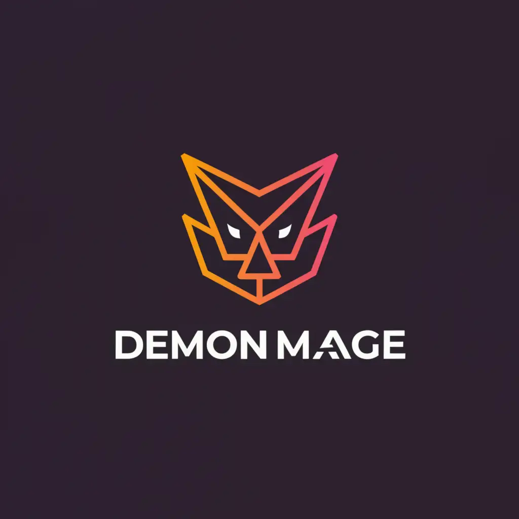 a logo design,with the text "Demon Mage", main symbol:Tech,Minimalistic,be used in Technology industry,clear background