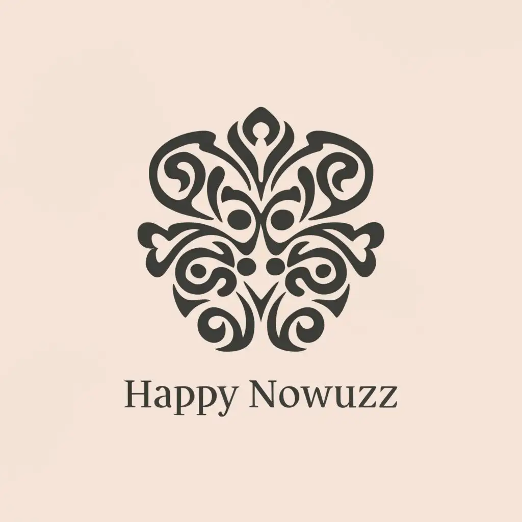 a logo design,with the text "Happy Nowruz", main symbol:Rorschach,Moderate,be used in Education industry,clear background