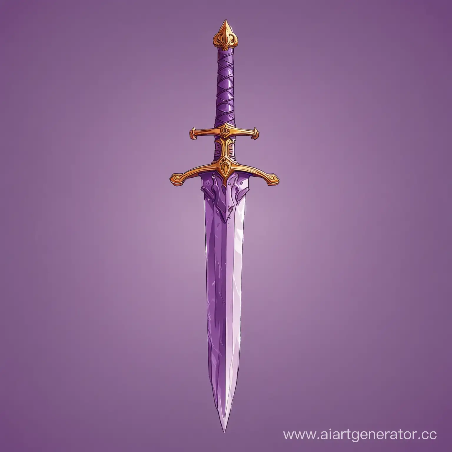 Playful-Cartoon-Purple-Sword-Illustration