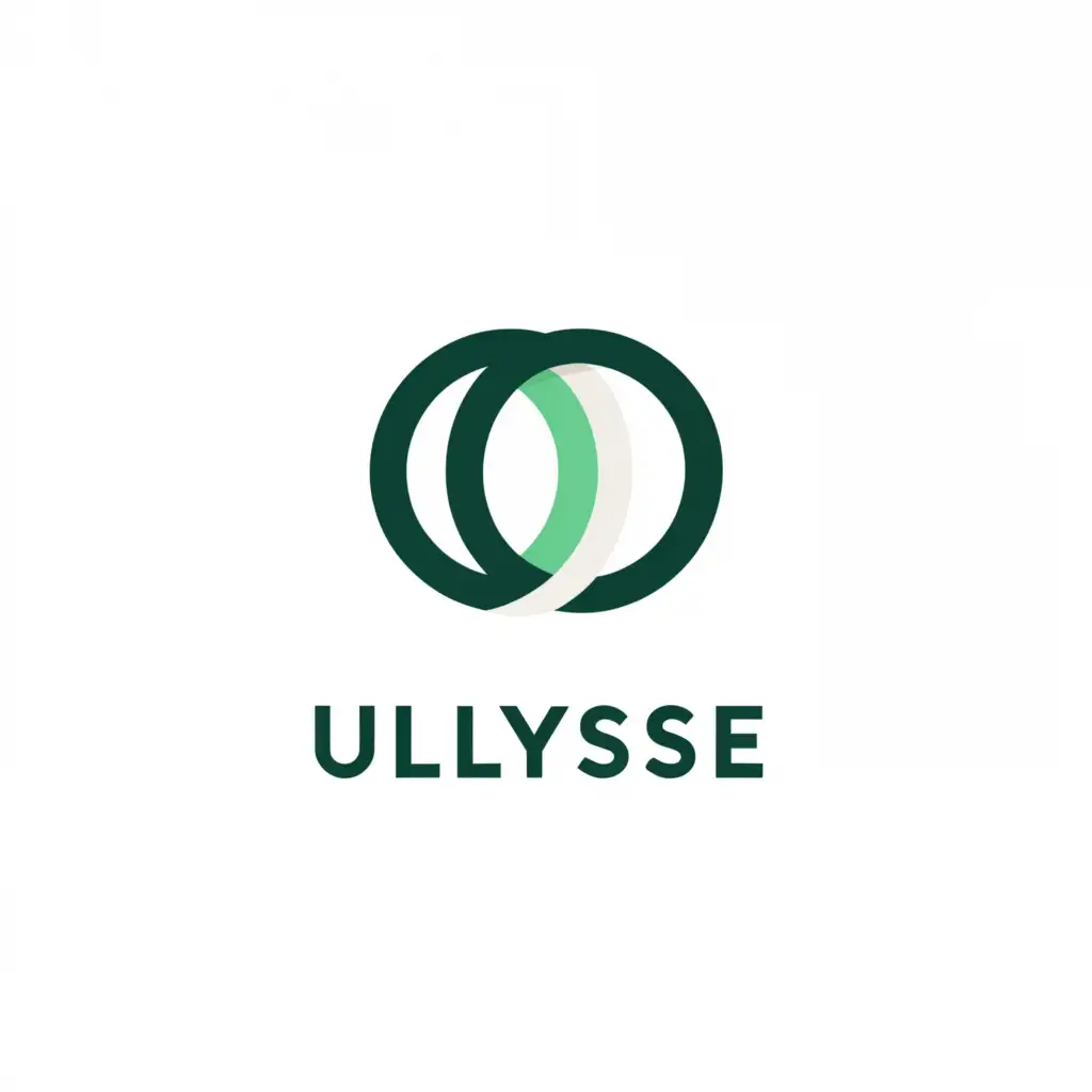 LOGO-Design-For-ULYSSE-Minimalistic-Green-Logo-with-Abstract-Line-and-Circle-in-Suprematism-Style