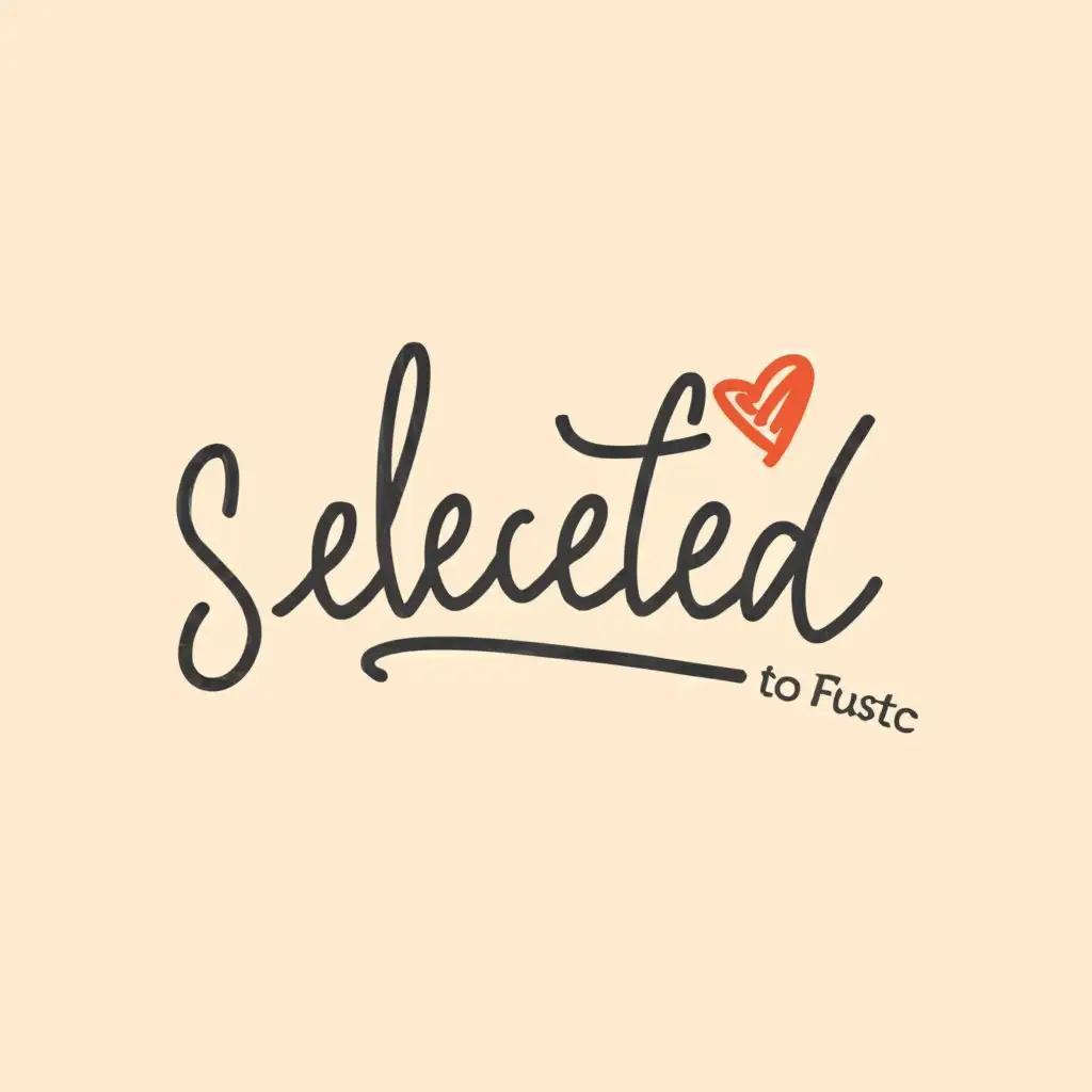 a logo design,with the text "Selected", main symbol:a heart of hand and a checking mark,Moderate,clear background