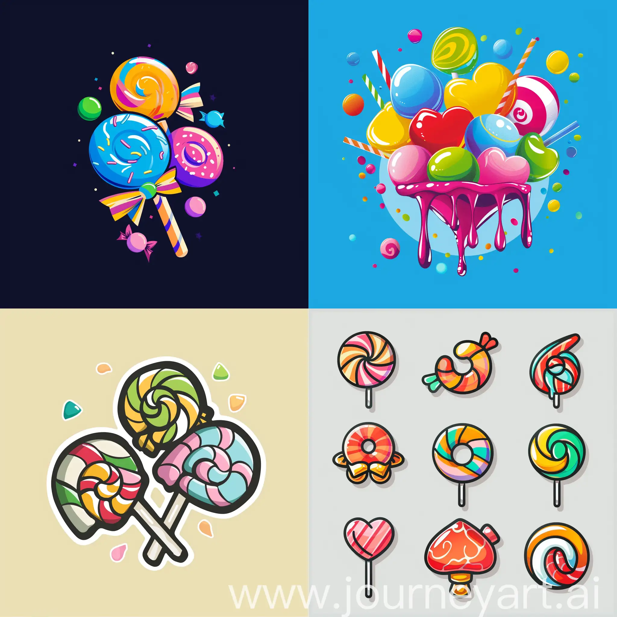 candy and lollypop logo design, best of adobe illustrator