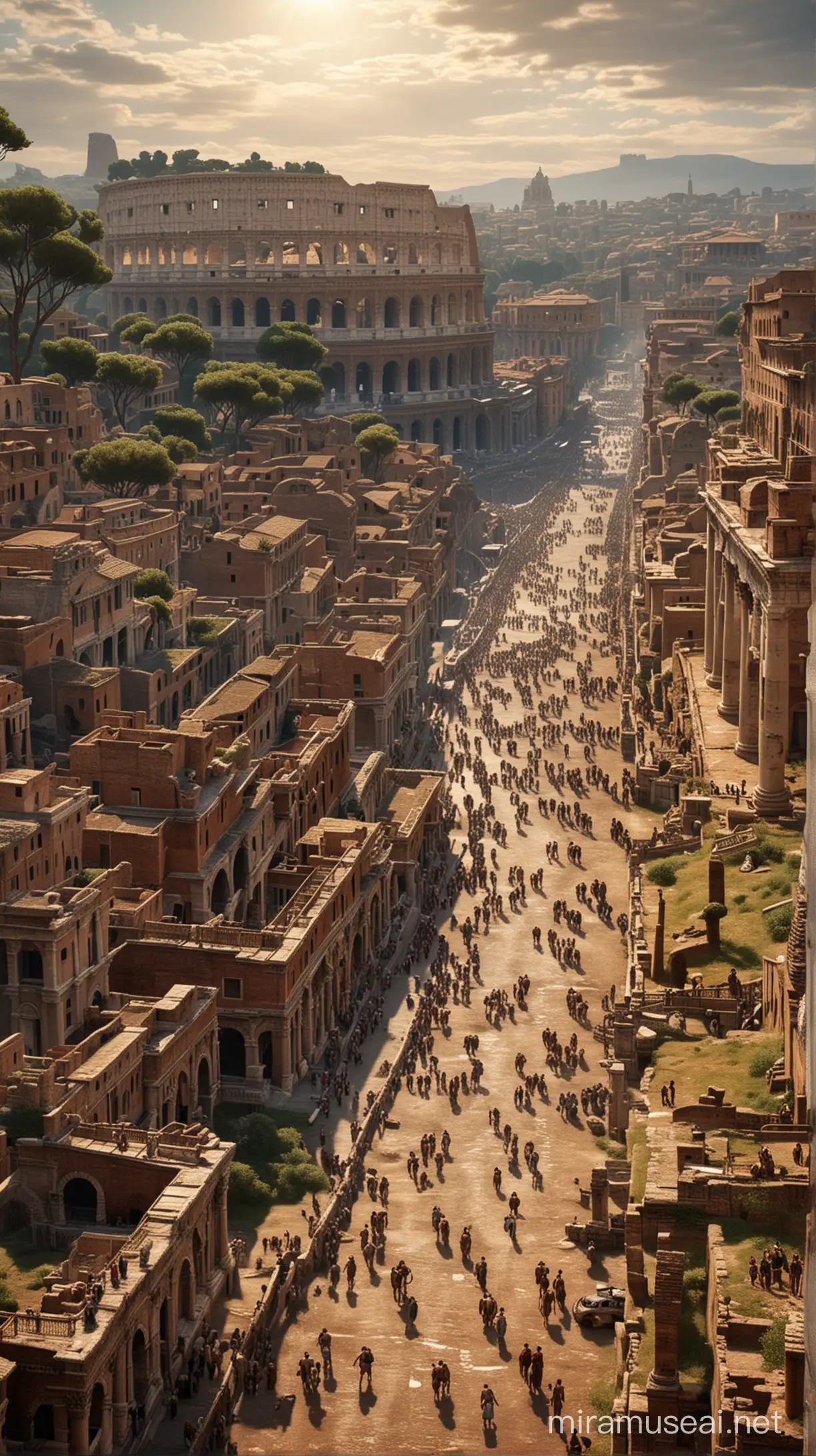 Vibrant Scene of Ancient Rome Vespasians Tale Unfolds