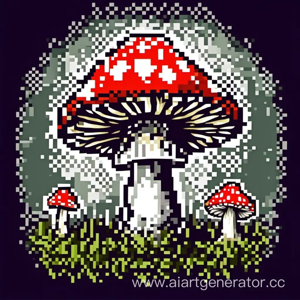 Pixelated-Mushroom-Fly-Agaric-Toadstool-Goth-Art