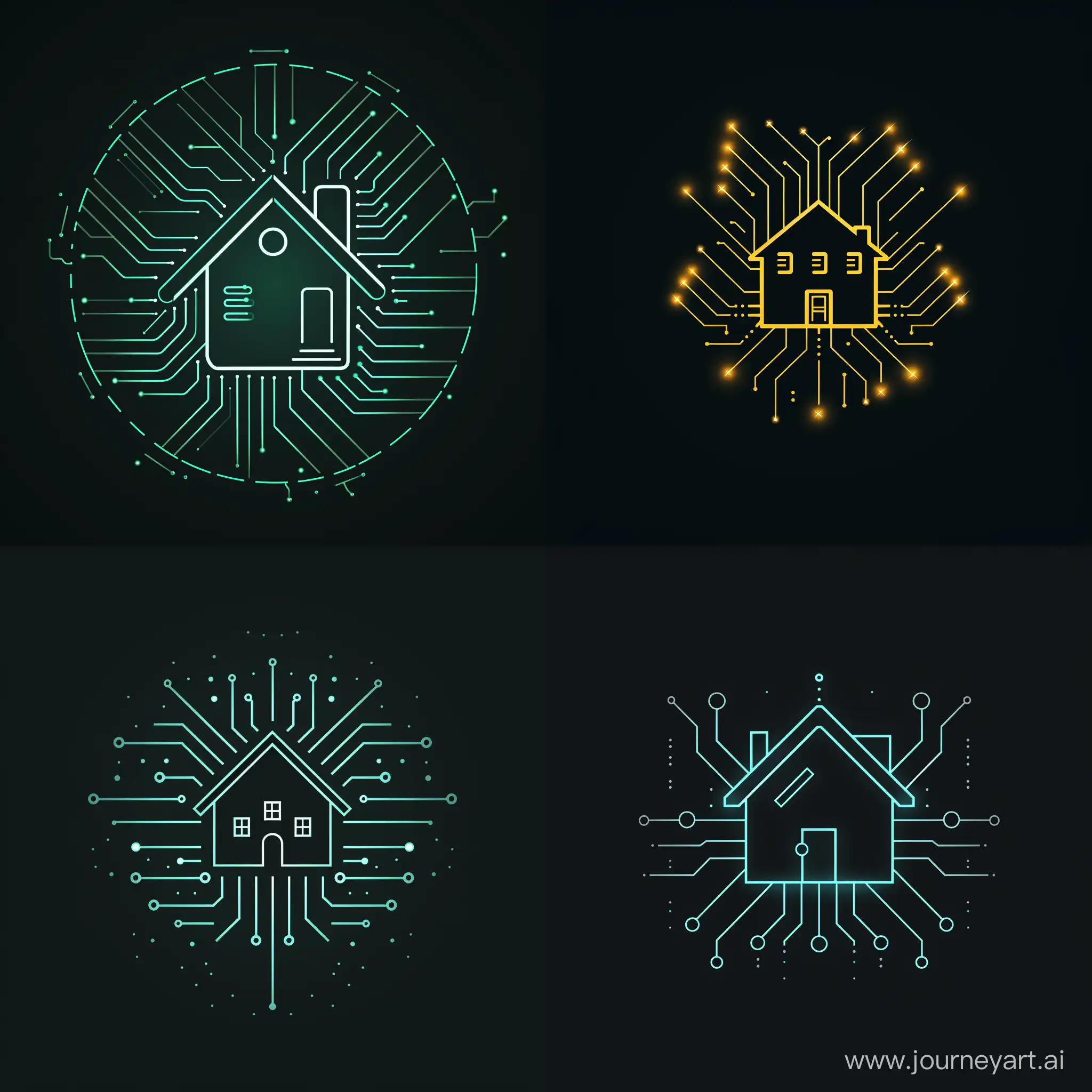 Smart-Home-System-Logo-Neon-Silhouette-House-with-Circuit-Tracks