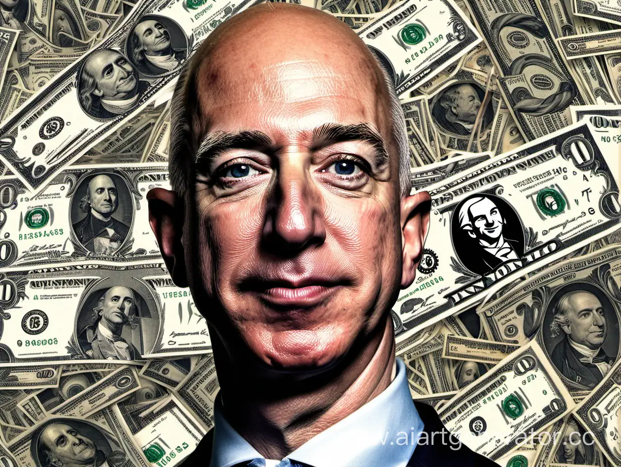 Jeff-Bezos-Surrounded-by-Wealth-and-Success