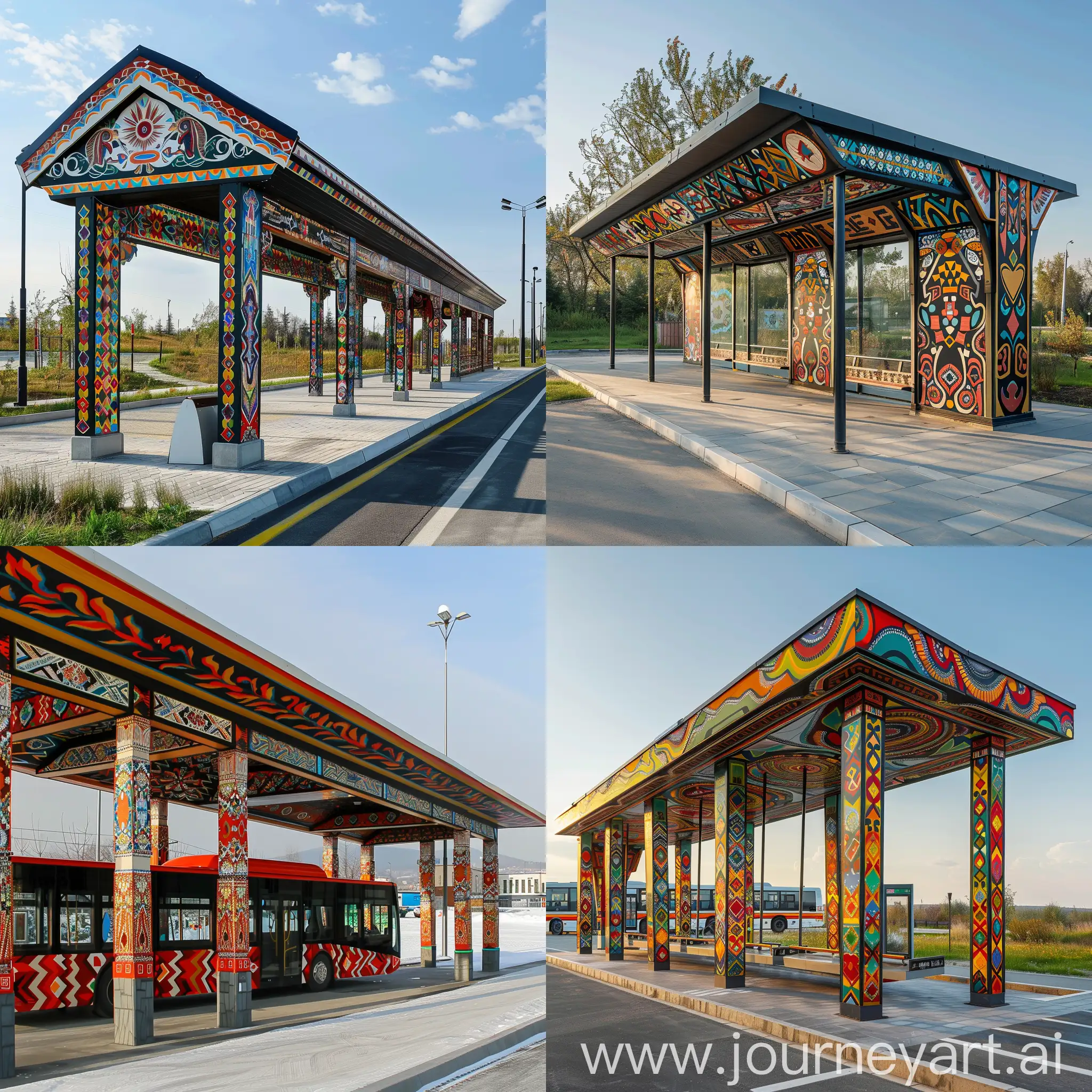 Tatar-Folk-Design-Bus-Station-with-Intricate-Patterns